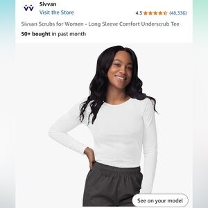 Amazon long sleeve white shirt